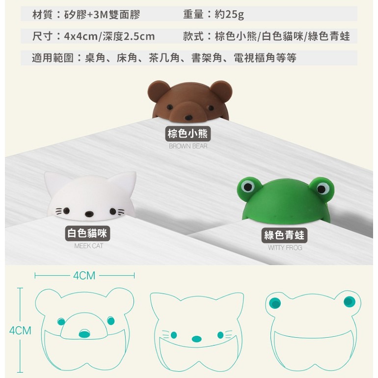 防撞貼 加厚動物造型防撞角 矽膠防撞墊 防撞角 桌角防撞 桌角保護套 球型防撞角 寶寶安全護角【RS1188】-細節圖3