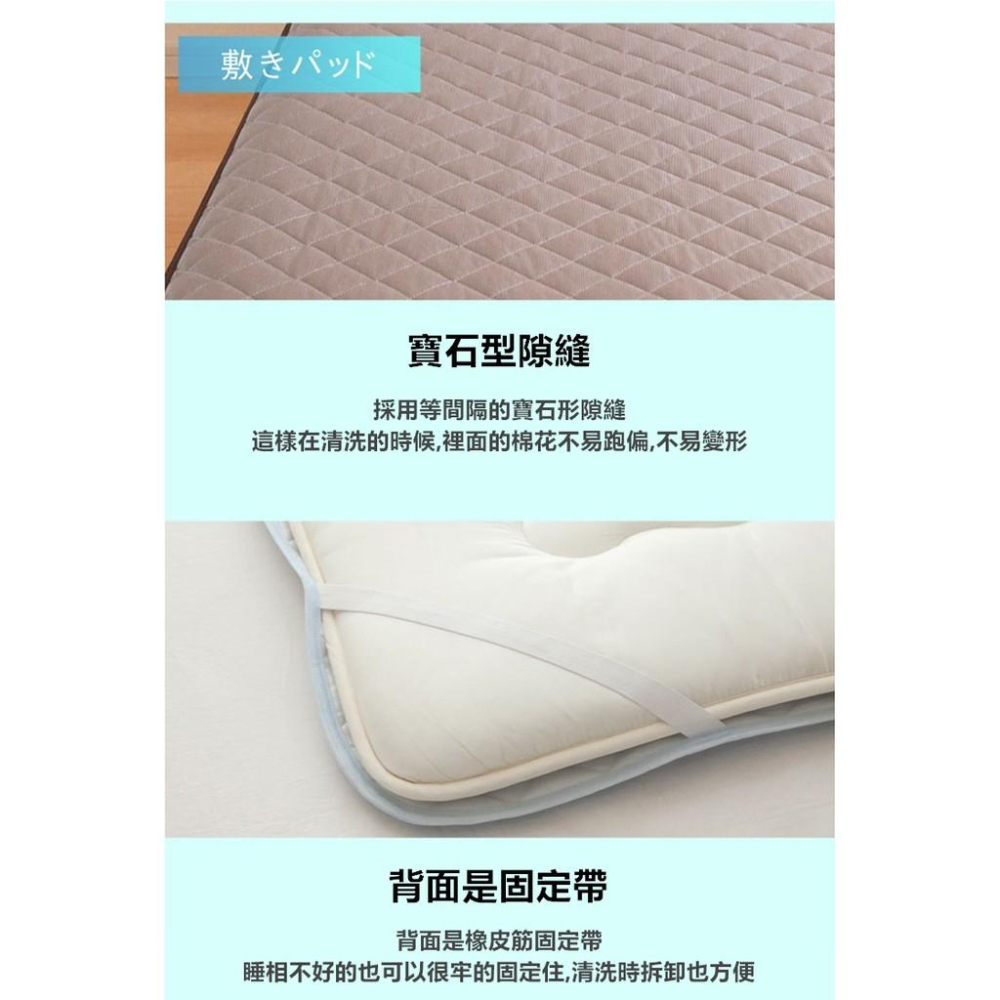 [限時下殺] 外銷日本 一觸即涼 涼感床墊 保潔墊 清涼 透氣 舒適 單人雙人 床墊【RS801】-細節圖4