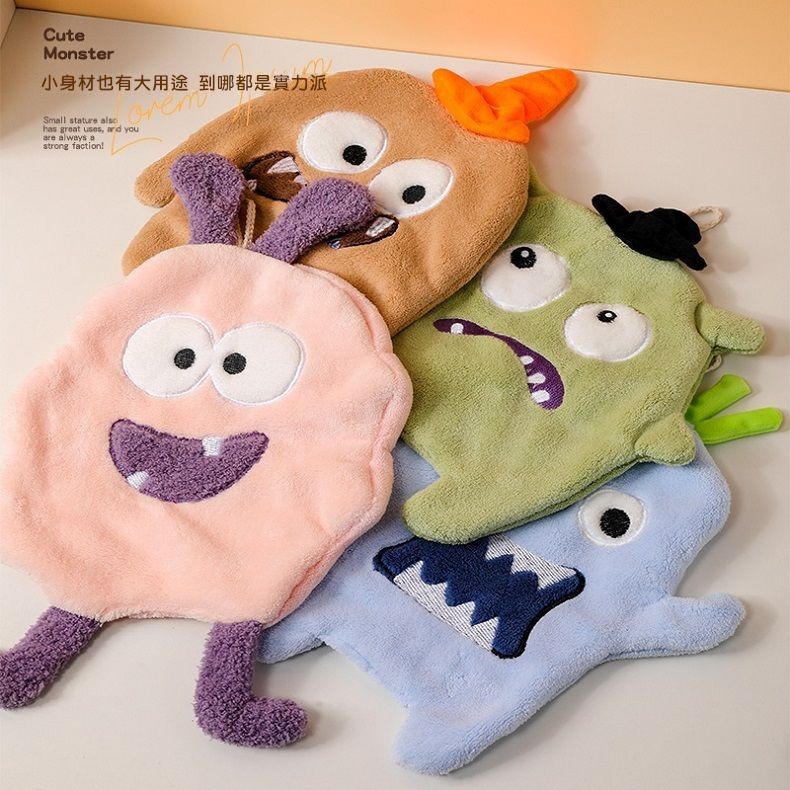 【24H出貨🔥】擦手巾 動物擦手巾 兒童擦手巾 可掛式擦手巾 珊瑚絨 吸水擦手巾 擦手布 可愛擦手巾【RS1511】-細節圖9
