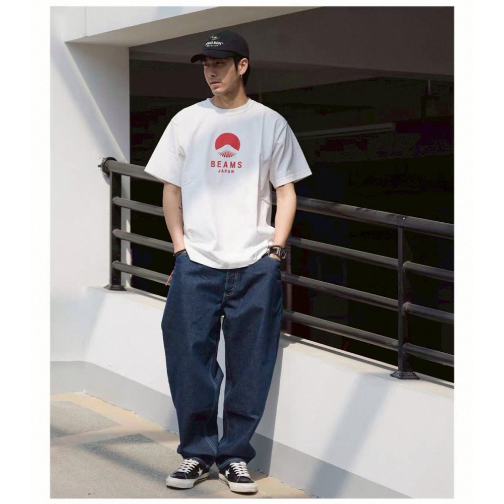 BEAMS JAPAN T恤 24SS 日系 定番 富士山 刺繡 印花 馬年 龍年 蛇年 紅繩 京都 情侶 短袖-細節圖7