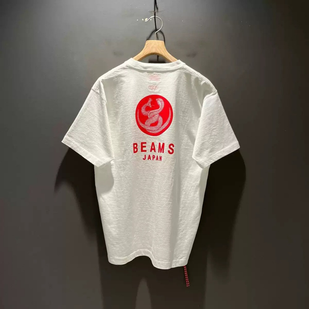BEAMS JAPAN T恤 24SS 日系 定番 富士山 刺繡 印花 馬年 龍年 蛇年 紅繩 京都 情侶 短袖-規格圖9