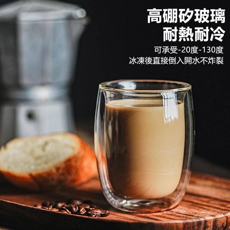 【台灣現貨24h出貨】雙層玻璃杯 耐熱玻璃杯 雙層杯 咖啡杯 杯子 茶杯 透明杯子 水杯 隔熱杯玻璃杯【RS1377】-細節圖7