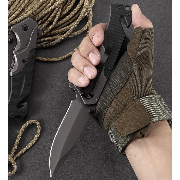 【台灣現貨24h出貨】折疊刀 防災 地震 摺刀 求生刀 戰術刀 露營刀 軍刀 開瓶器 野外求生 野營 露營【CP145】-細節圖6