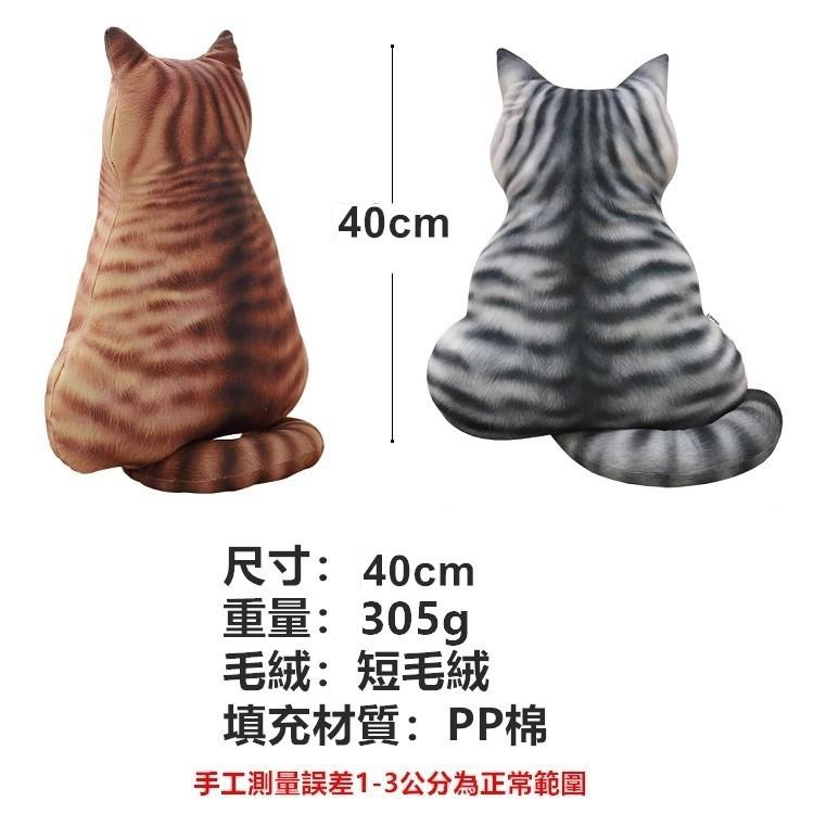 【台灣現貨出貨】貓咪抱枕 3D立體貓背影 貓咪 貓抱枕 貓娃娃 3D仿真 貓咪抱枕 生日禮物 枕頭 貓咪【RS1285】-細節圖3