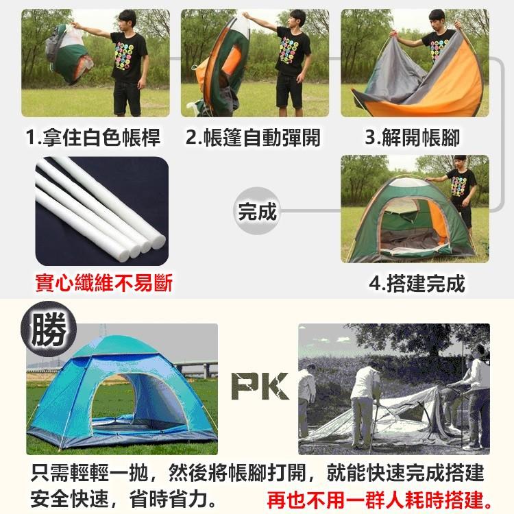 【台灣現貨24h出貨】帳篷 露營帳篷 野營帳篷 戶外帳篷 折疊全自動 野餐 簡易帳篷 全自動帳篷 秒開帳篷【CP095】-細節圖6
