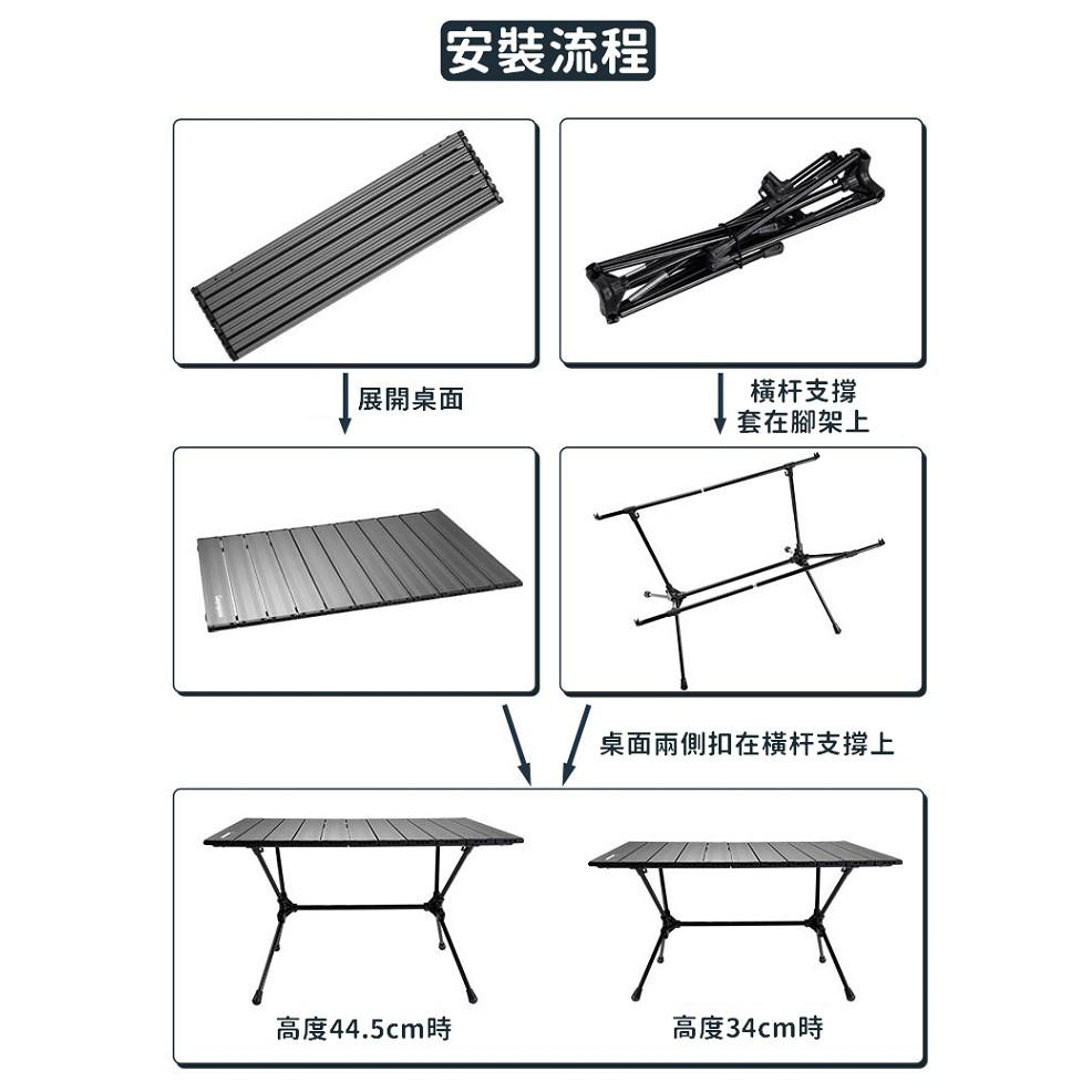 【台灣現貨快速出貨】太空桌 柯曼 T-520 鋁合金 露營桌 折疊桌 野餐桌 蛋捲桌 露營 摺疊 公司貨【CP048】-細節圖7
