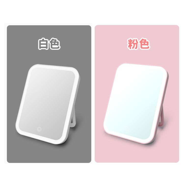 LED化妝鏡 觸控式LED化妝鏡 補光鏡 USB充電 便攜式 桌鏡 摺疊鏡 臺式化妝鏡 發光鏡 補光【RS1207】-細節圖3