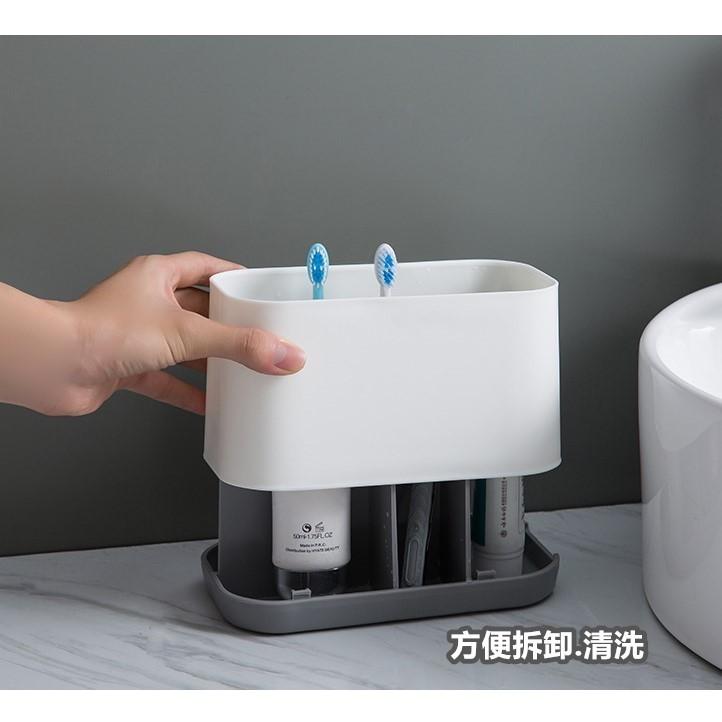 牙刷架 多格牙刷架 可拆卸牙刷牙膏收納架 瀝水架 多格整理架 浴室洗漱用品收納架 牙刷架【RS1023】-細節圖4