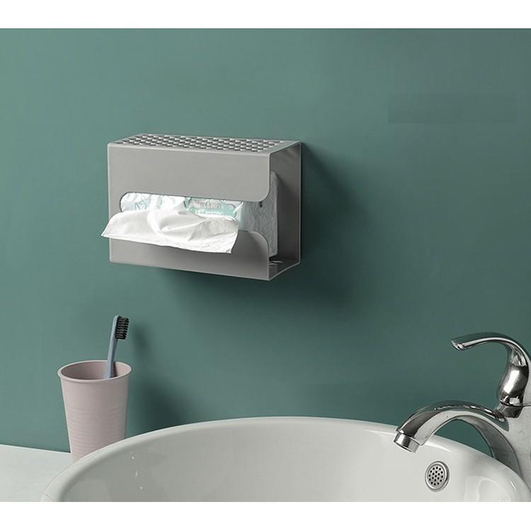 【台灣現貨24h出貨】牆掛面紙盒 衛生紙盒 壁掛面紙盒 免釘面紙盒 創意面紙盒 面紙套 廚房紙巾盒 【RS1173】-細節圖8