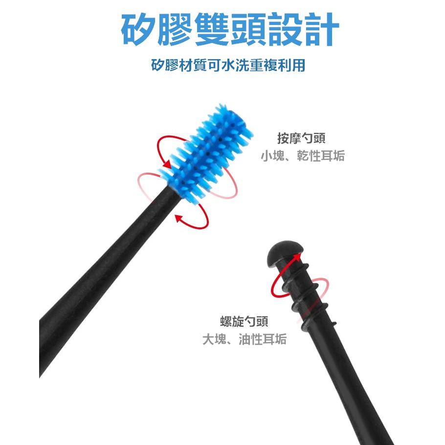 【👂掏耳好物👂】掏耳棒 360度螺旋式矽膠耳棒 雙頭挖耳棒 挖耳神器 潔耳器 螺旋掏耳器 挖耳器 耳勺【RS1112】-細節圖4
