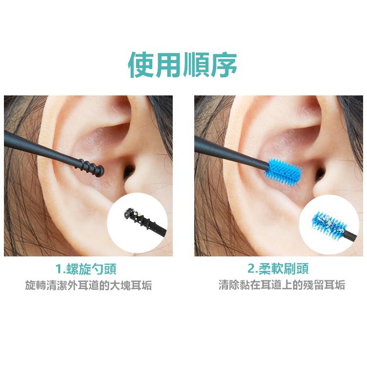 【👂掏耳好物👂】掏耳棒 360度螺旋式矽膠耳棒 雙頭挖耳棒 挖耳神器 潔耳器 螺旋掏耳器 挖耳器 耳勺【RS1112】-細節圖6