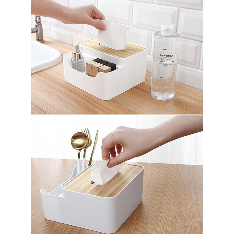 【台灣現貨出貨】衛生紙盒 橡木蓋 遙控器收納 面紙盒 收納盒 手機收納盒 置物盒 桌面收納 居家 衛生紙【RS908】-細節圖5