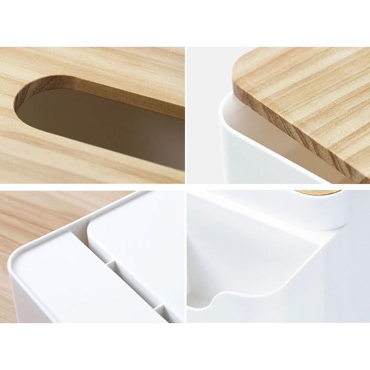 【台灣現貨出貨】衛生紙盒 橡木蓋 遙控器收納 面紙盒 收納盒 手機收納盒 置物盒 桌面收納 居家 衛生紙【RS908】-細節圖6