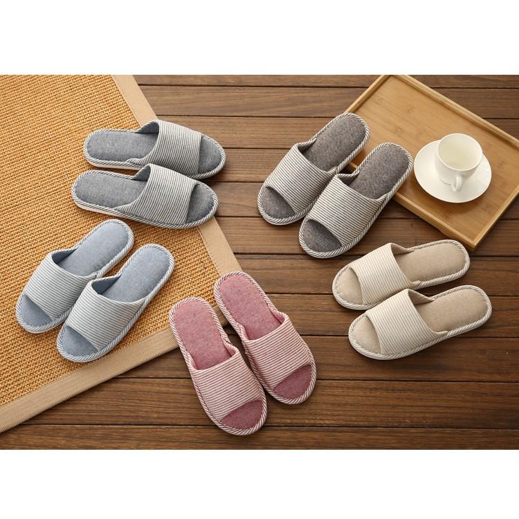 🔥好評熱銷款🔥多色可選 室內拖鞋 居家拖鞋 棉麻拖鞋 情侶拖鞋 亞麻拖鞋 日系拖鞋 條紋拖鞋 居家【RS741】-細節圖4