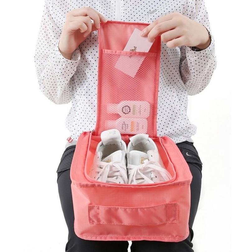 鞋袋 鞋子收納袋 韓版出國旅行外出 防水鞋袋收納袋 二代小飛機收納鞋盒 衣服收納袋【RB341】-細節圖5