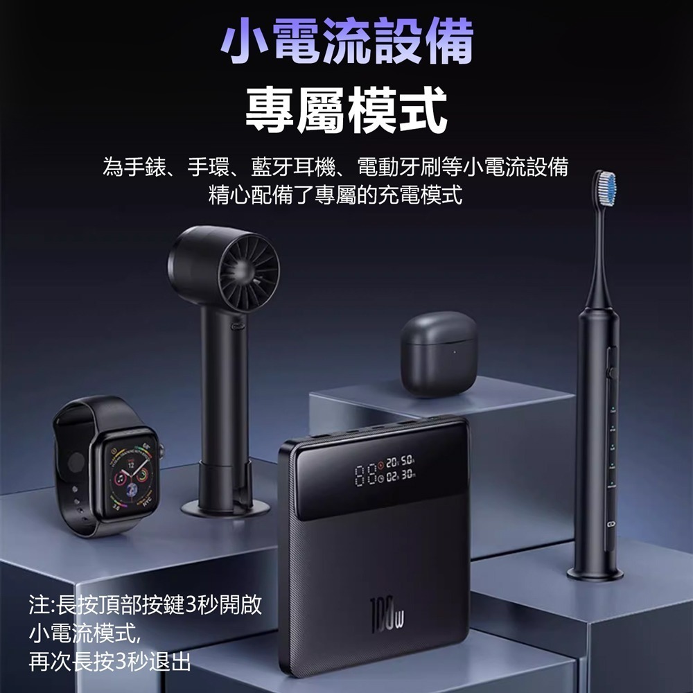 Baseus倍思 100W布雷德數顯快充行動電源20000mAh H1 Lite PPBLD100HD-細節圖4