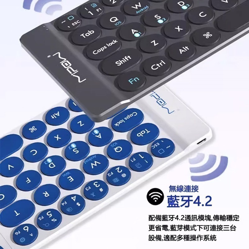 MiPOW麥泡 折疊無線藍牙鍵盤 MPC005-細節圖2