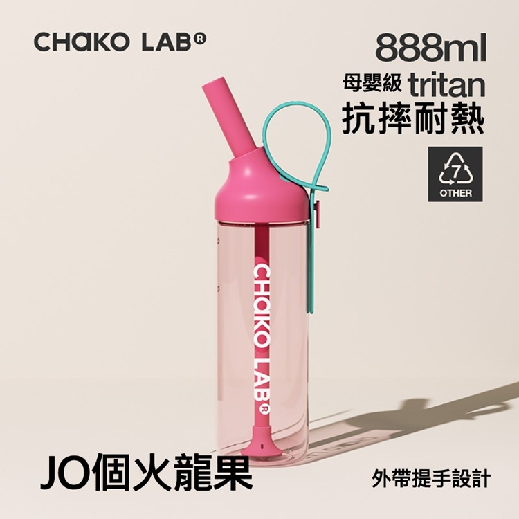 CHAKO LAB 888ml環保隨行JOJO啾啾tritan吸管杯-細節圖4