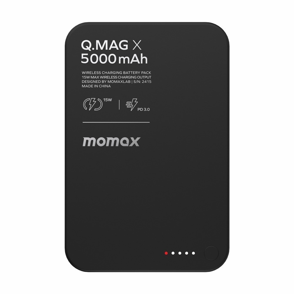 MOMAX摩米士 Q.Mag X 15W金屬碳磁吸快充行動電源5000mAh IP116-細節圖4