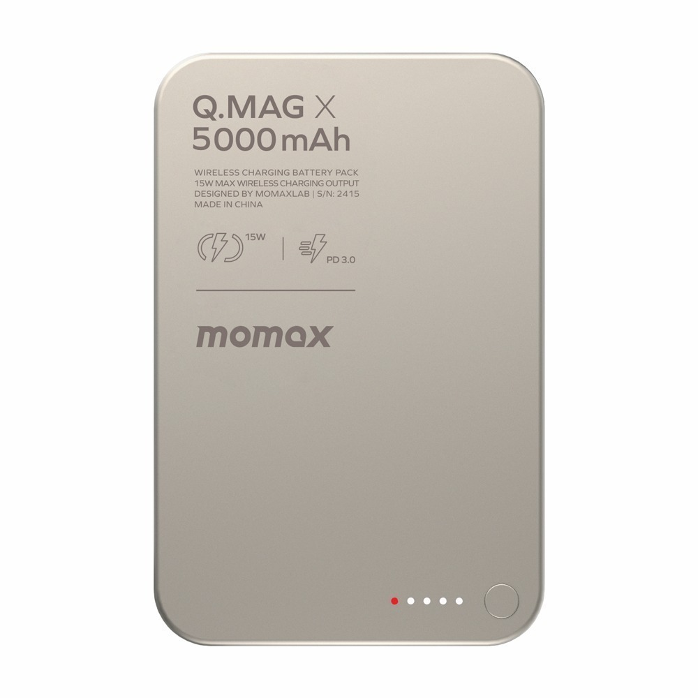 MOMAX摩米士 Q.Mag X 15W金屬碳磁吸快充行動電源5000mAh IP116-細節圖5