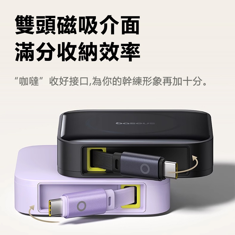 Baseus倍思 Nomos伸縮數據線CB000090 C to C 100W線長1m高速5Gb傳輸-細節圖5