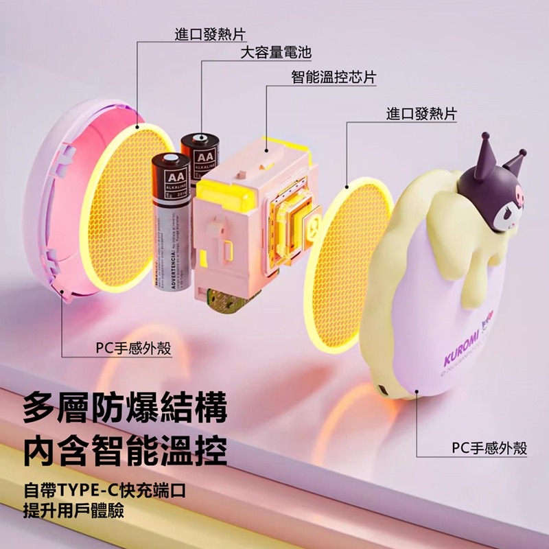 三麗鷗Sanrio 三麗鷗家族系列流心奶酪暖手寶4000mAh HW8-細節圖7