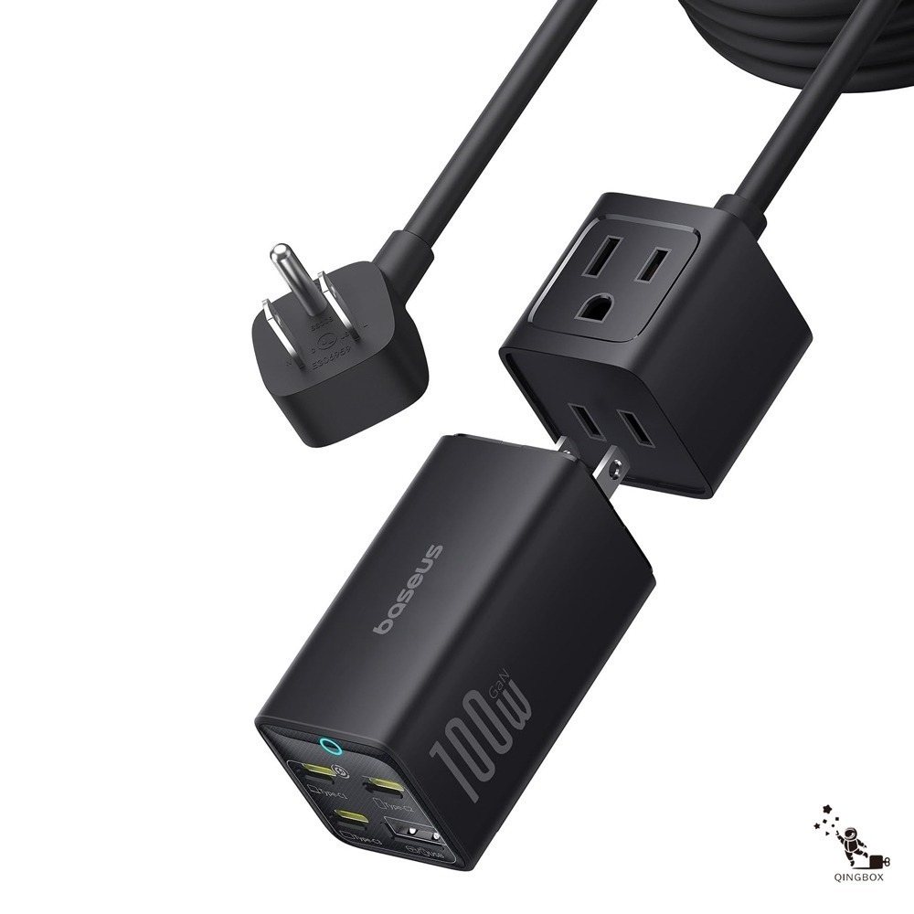 Baseus倍思 100W BPS100M1S氮化鎵快充5口插線板1.5m美規 靈傲mini系列-規格圖5