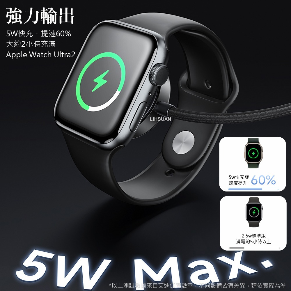 AIDOGA艾迪伽LQ MAG4181星航S系列Type-C to Apple Watch 全系列磁吸充電連接線 5W-細節圖4