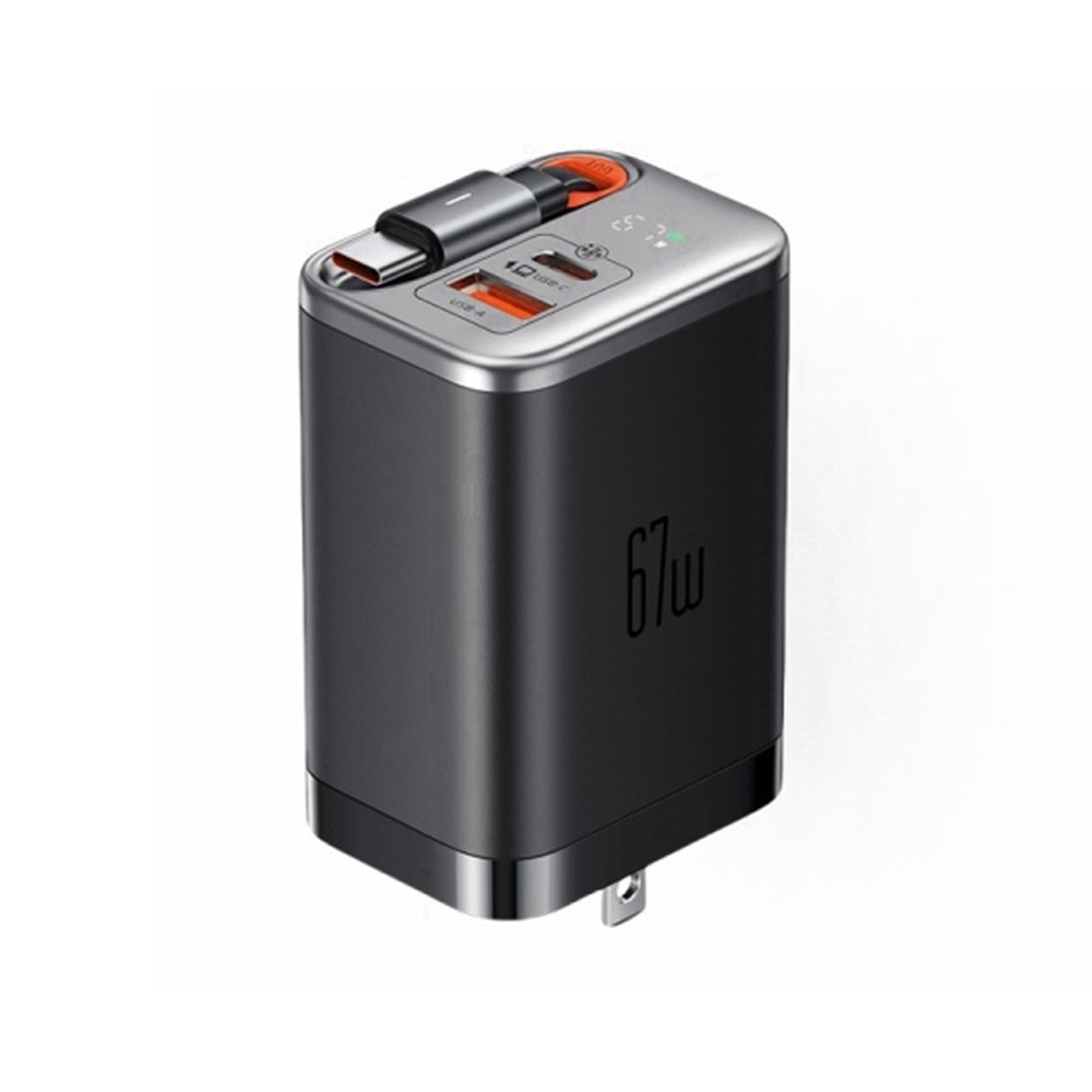 Mcdodo麥多多LQ CH411 FreeGo系列Type-C伸縮線GaN氮化鎵1A1C充電器67W-規格圖9