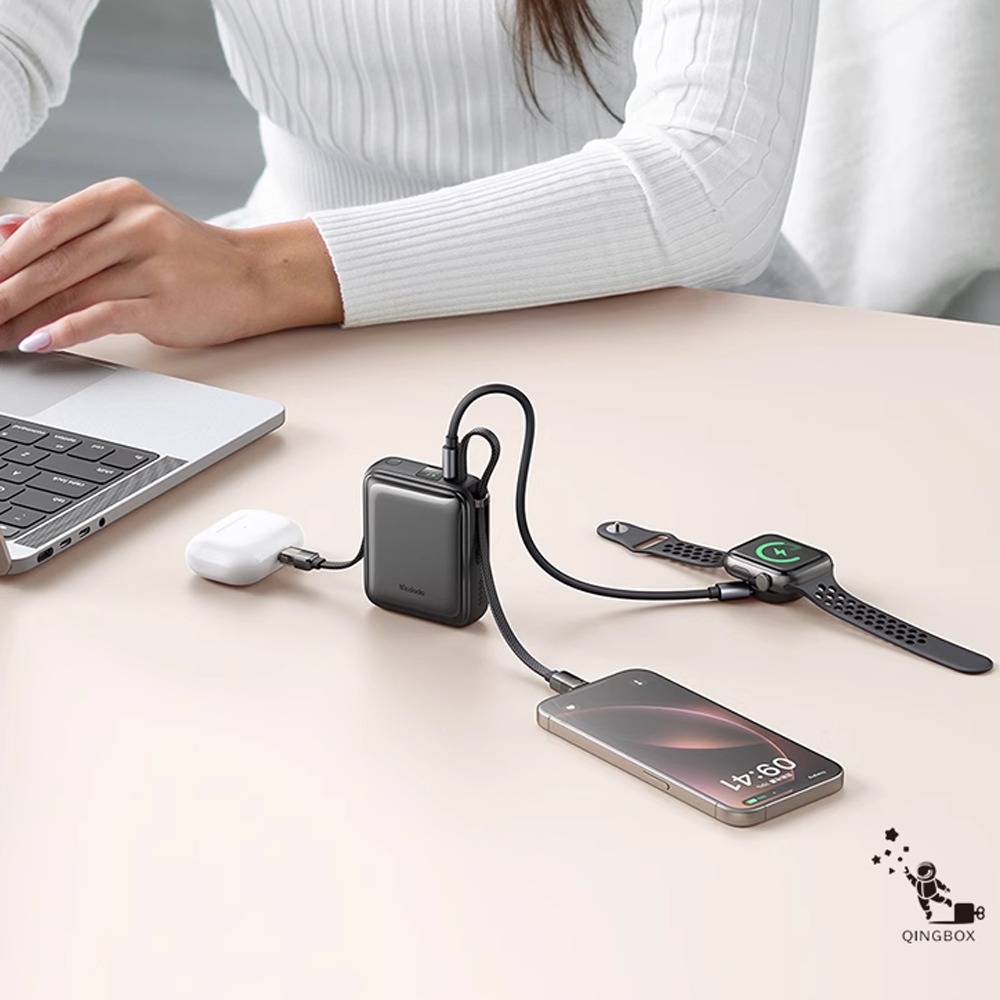 Mcdodo麥多多LQ MC255 FreeKit系列雙線自帶線數顯行動電源10000mAh 38.5Wh-細節圖7