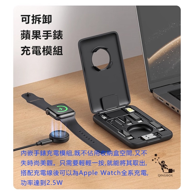 Mcdodo麥多多LQ CH244寶盒系列多功能蘋果手錶無線充收納包組-細節圖3