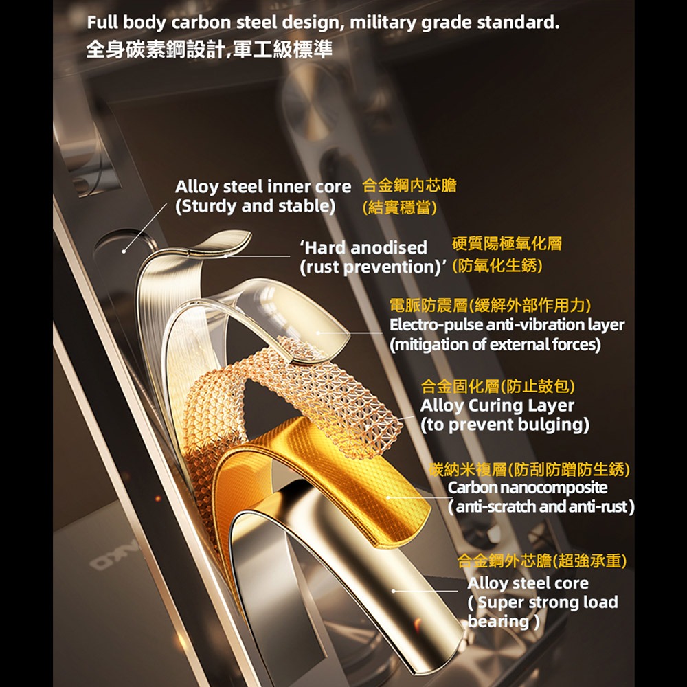 Rtako銳塔克LQ RS-CP84 360°三維聯動旋轉筆電支架-細節圖2