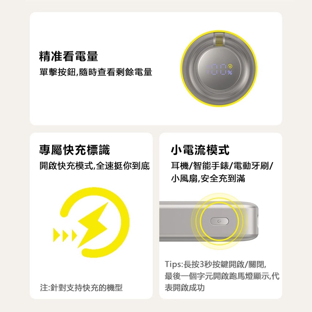 Baseus倍思 LQ Nomos 65W伸縮線數顯快充行動電源Type-C 20000mAh 74Wh-細節圖6
