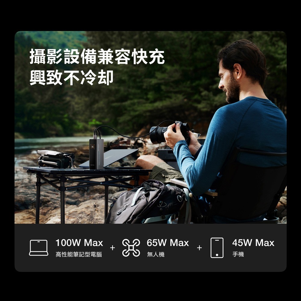 EcoFlow正浩 RAPID RPO EFHB100 230W 超充艙20000mAh自帶伸縮線行動電源72Wh-細節圖5