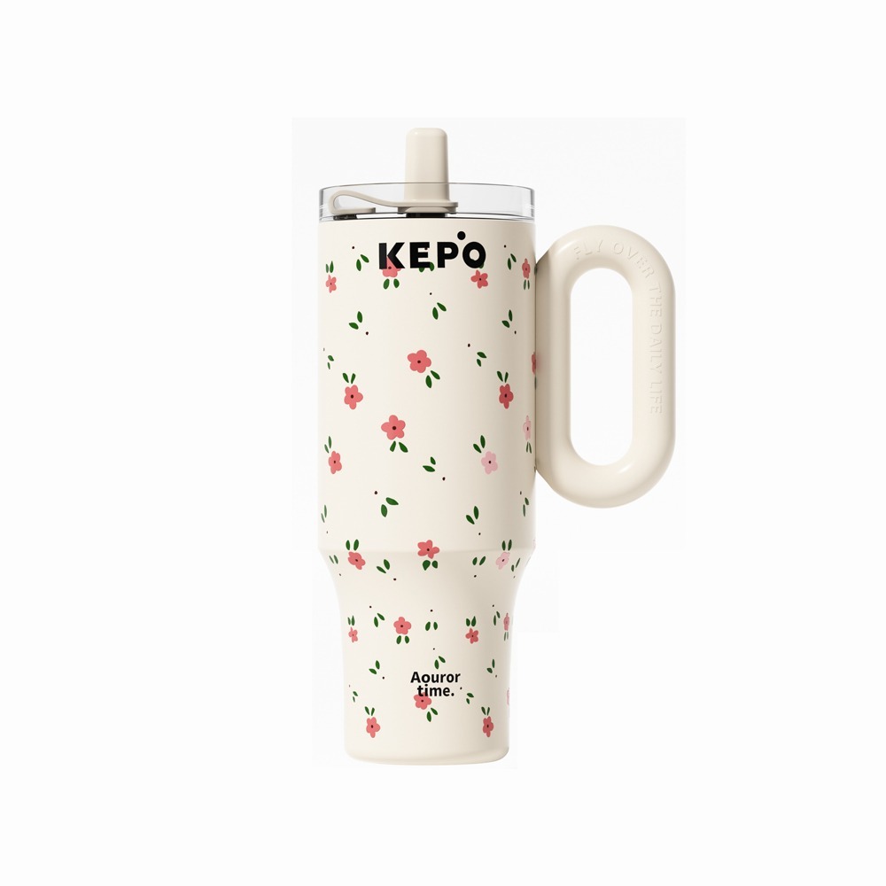 KEPO LQ 1200ml KC007巨無霸吸管保溫保冷杯花園冰霸杯-規格圖9