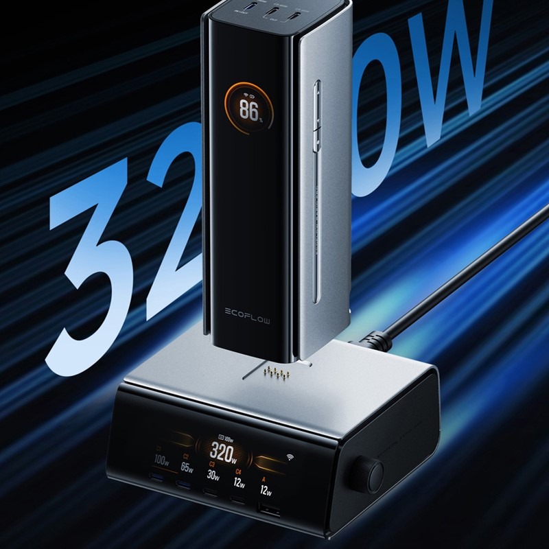 【預購】EcoFlow正浩 LQ RAPID PRO 320W 桌面超充站5口輸出-細節圖5