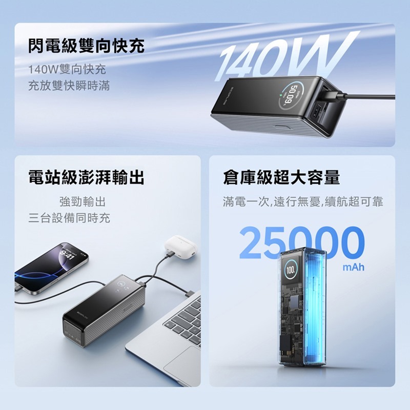 【預購】EcoFlow 正浩 LQ RAPID 170W閃電艙25000mAh大容量行動電源-細節圖2