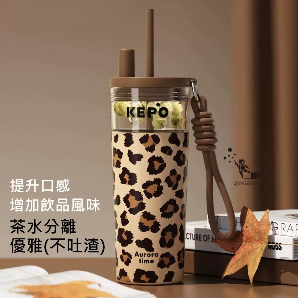 KEPO LQ 700mL KC016 316L不鏽鋼茶水分離保溫杯 陶瓷款-細節圖3