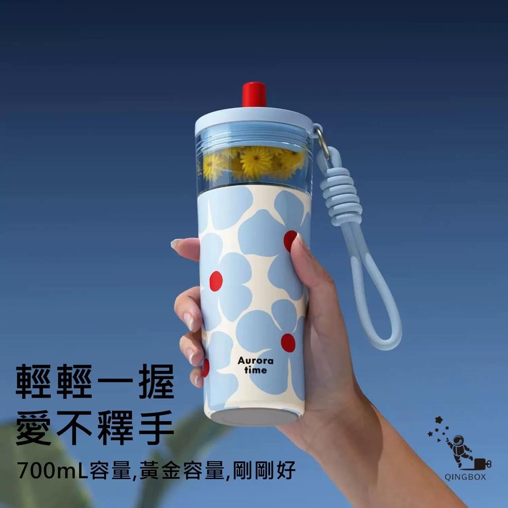 KEPO LQ 700mL KC016 316L不鏽鋼茶水分離保溫杯 陶瓷款-細節圖7