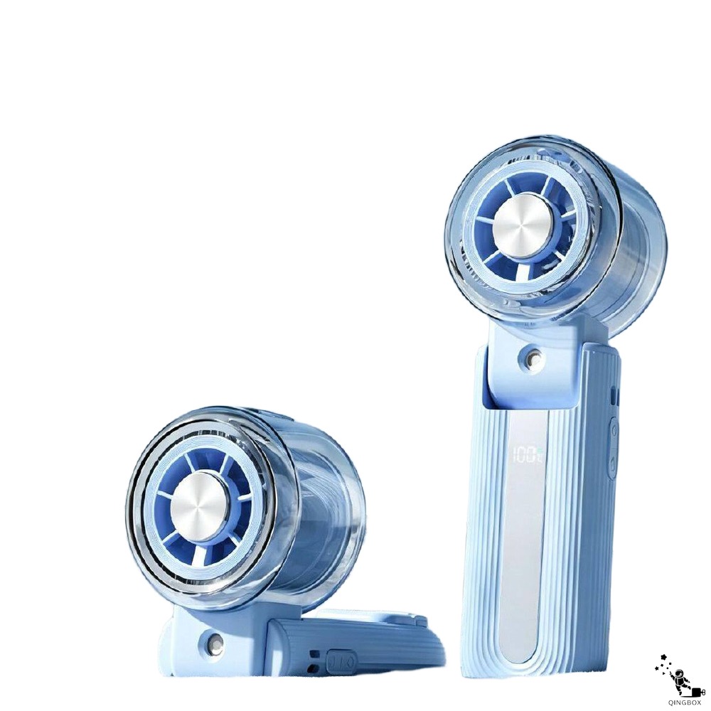 Qingbox Y70冰敷製冷噴霧折疊手持脖掛風扇-細節圖2