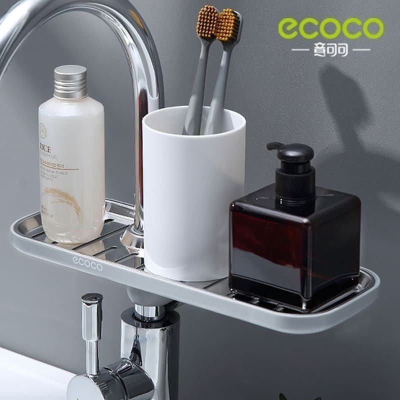 ecoco 意可可 水龍頭置物架 收納架 肥皂架 瀝水架 菜瓜布瀝水架 水槽瀝水架 不鏽鋼 置物架-細節圖10