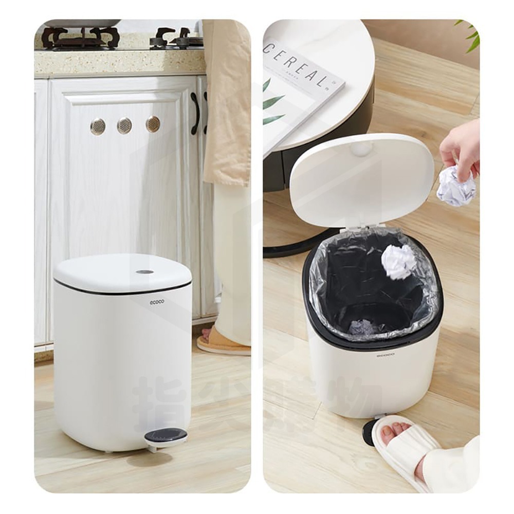 ECOCO 意可可 腳踏垃圾桶 踩踏垃圾桶 垃圾桶 灰色垃圾桶 掀蓋垃圾筒 廚房垃圾桶 浴室垃圾桶 垃圾筒 客廳垃圾桶-細節圖9