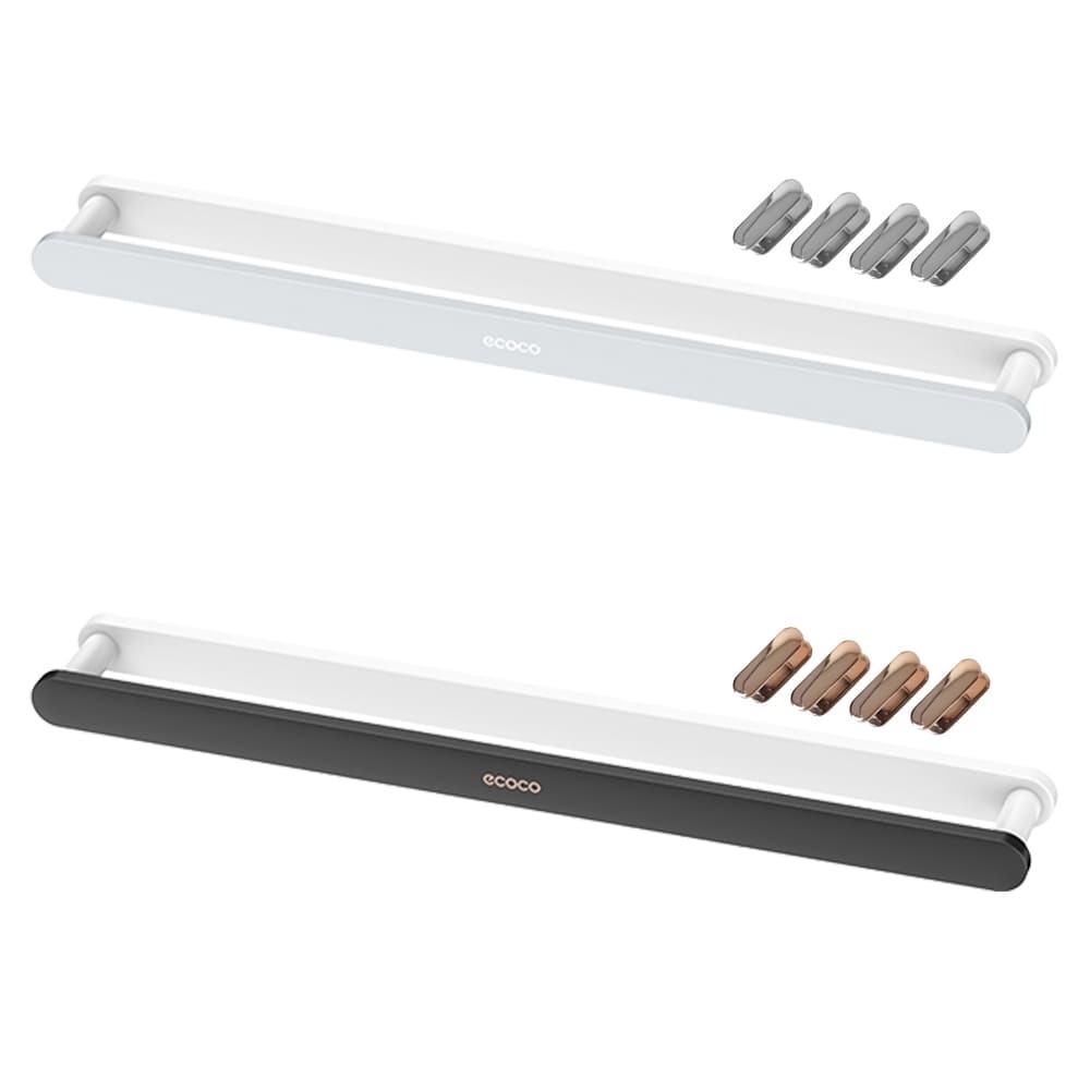 ecoco 意可可 拖鞋架 伸縮鞋架 壁掛式 毛巾架 鍋蓋架 雨傘架 收納架 置物桿 置物架 鞋子 收納 置物 長款-細節圖2