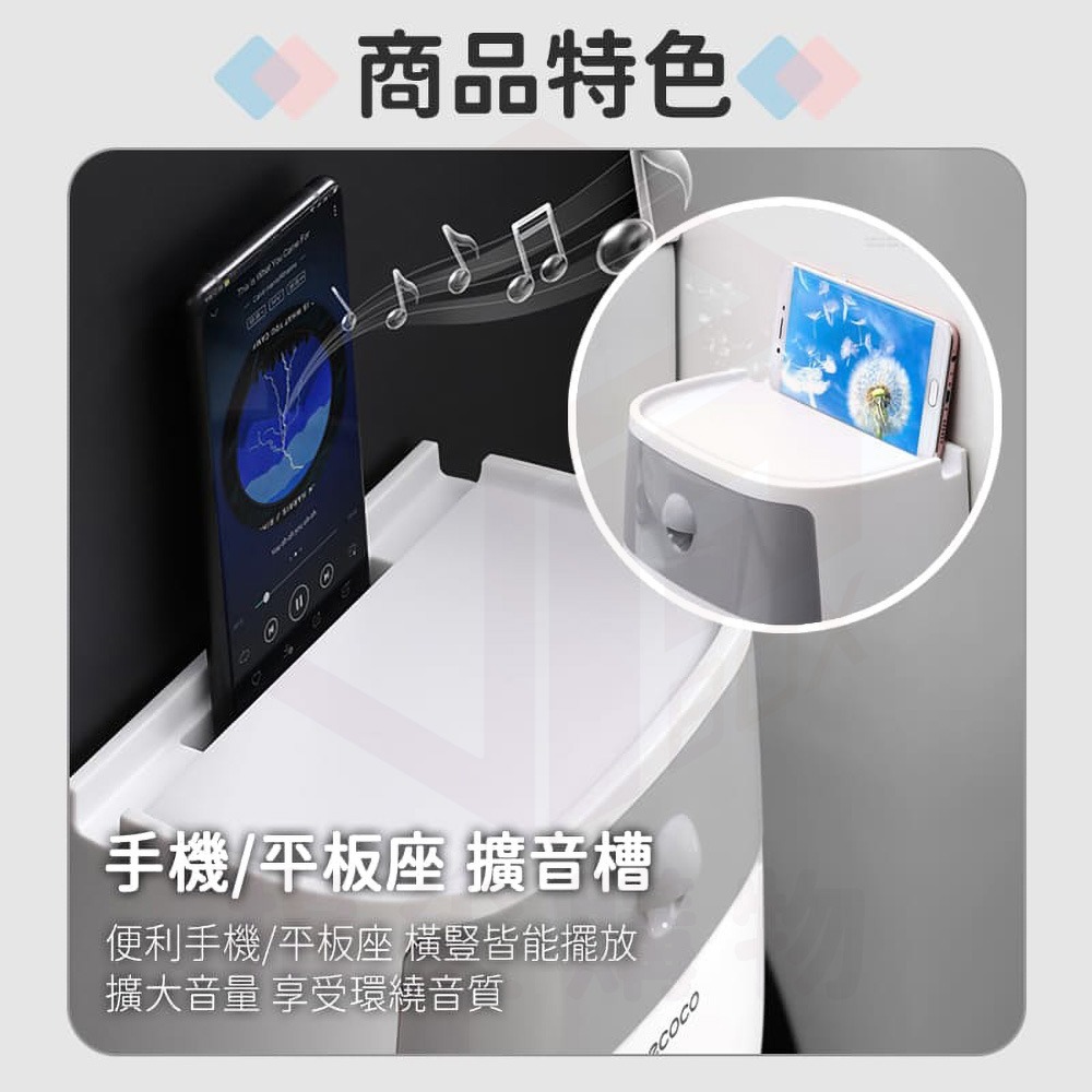 ecoco 意可可 衛生紙盒 衛生紙盒壁掛 衛生紙盒收納 浴室衛生紙盒 紙巾盒 壁掛紙巾盒 收納紙巾盒 抽屜收納 面紙盒-細節圖8