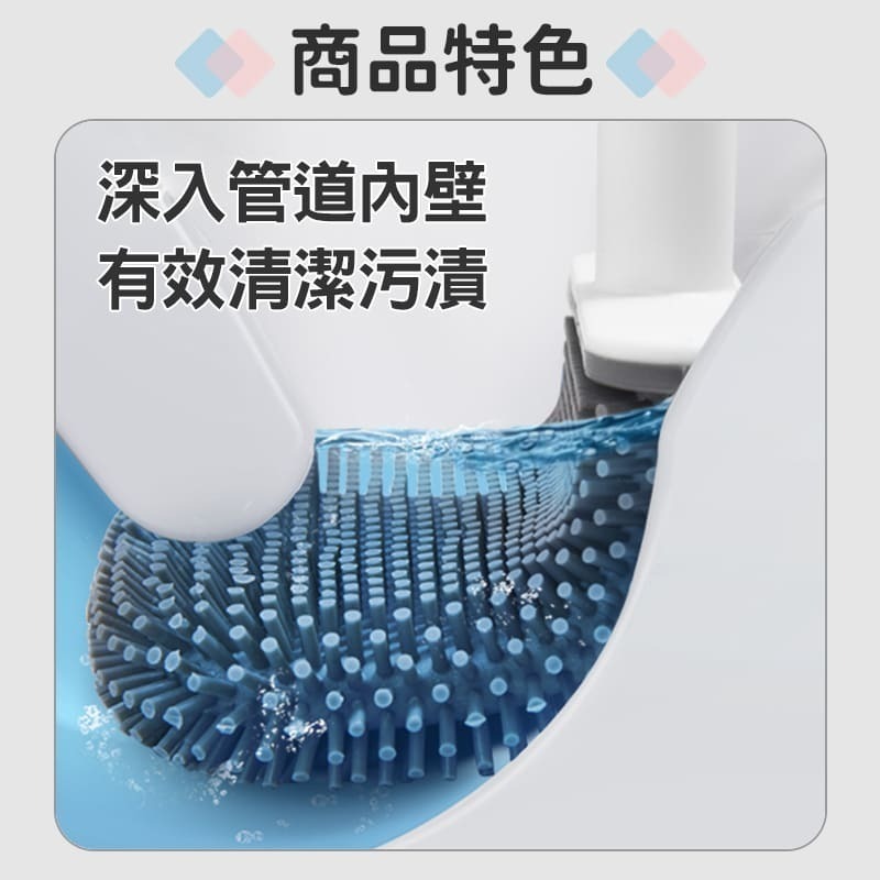 ecoco 意可可 吸磁式 馬桶刷 清潔刷 廁所刷 彎曲刷頭 TPE 扁形刷 地板刷 壁掛馬桶刷 浴室馬桶刷 角落刷-細節圖5