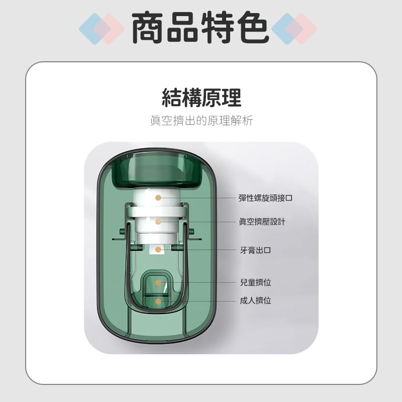 ecoco 意可可 自動擠牙膏器 壁掛式 黑 牙膏架 擠牙膏器 牙膏擠壓器 浴室 兒童牙膏 成人牙膏 牙膏 收納-細節圖5