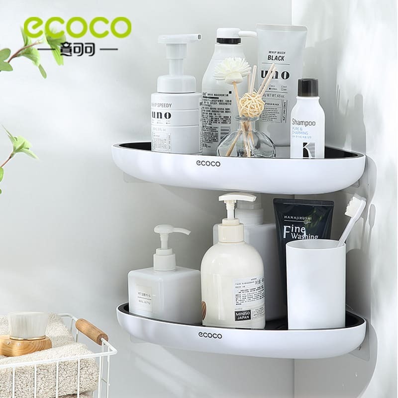 ecoco 意可可 無痕壁掛 轉角架 三角架 牆角 牆角架 置物架 收納架 廚房 浴室 廚房收納 浴室收納 角落架-細節圖8