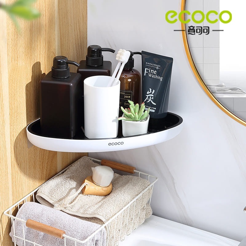 ecoco 意可可 無痕壁掛 轉角架 三角架 牆角 牆角架 置物架 收納架 廚房 浴室 廚房收納 浴室收納 角落架-細節圖9