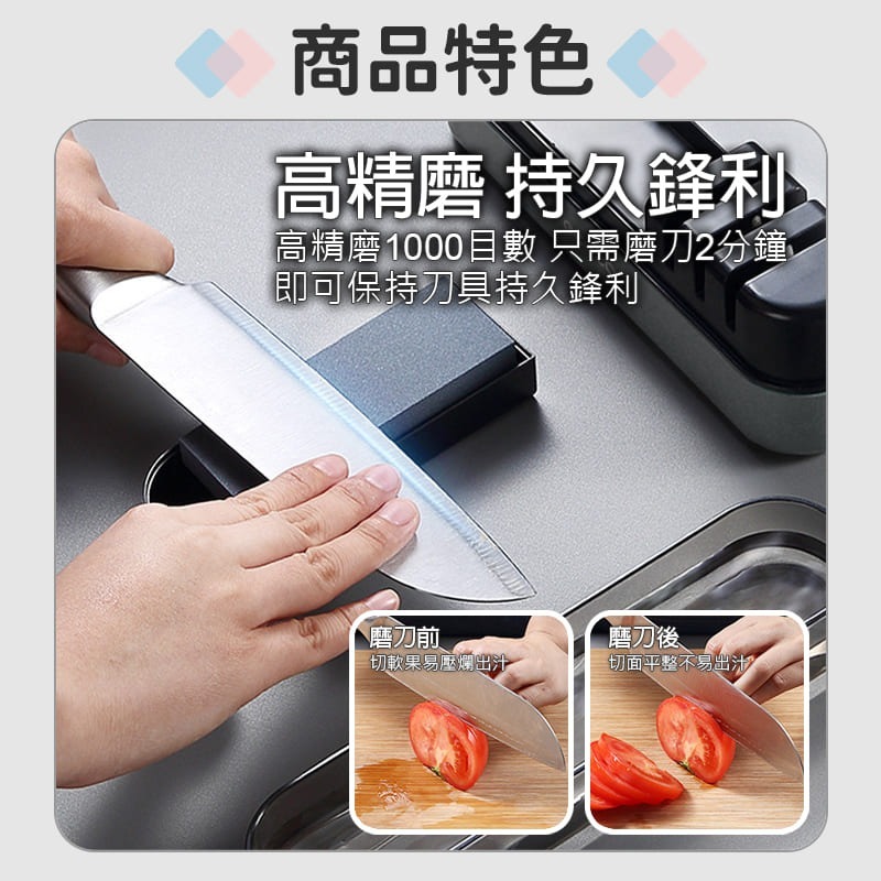 ecoco 意可可 磨刀 高精度磨刀器 附帶磨刀石 磨刀器 磨刀石 多刀適用 四段精磨 磨刀工具-細節圖6