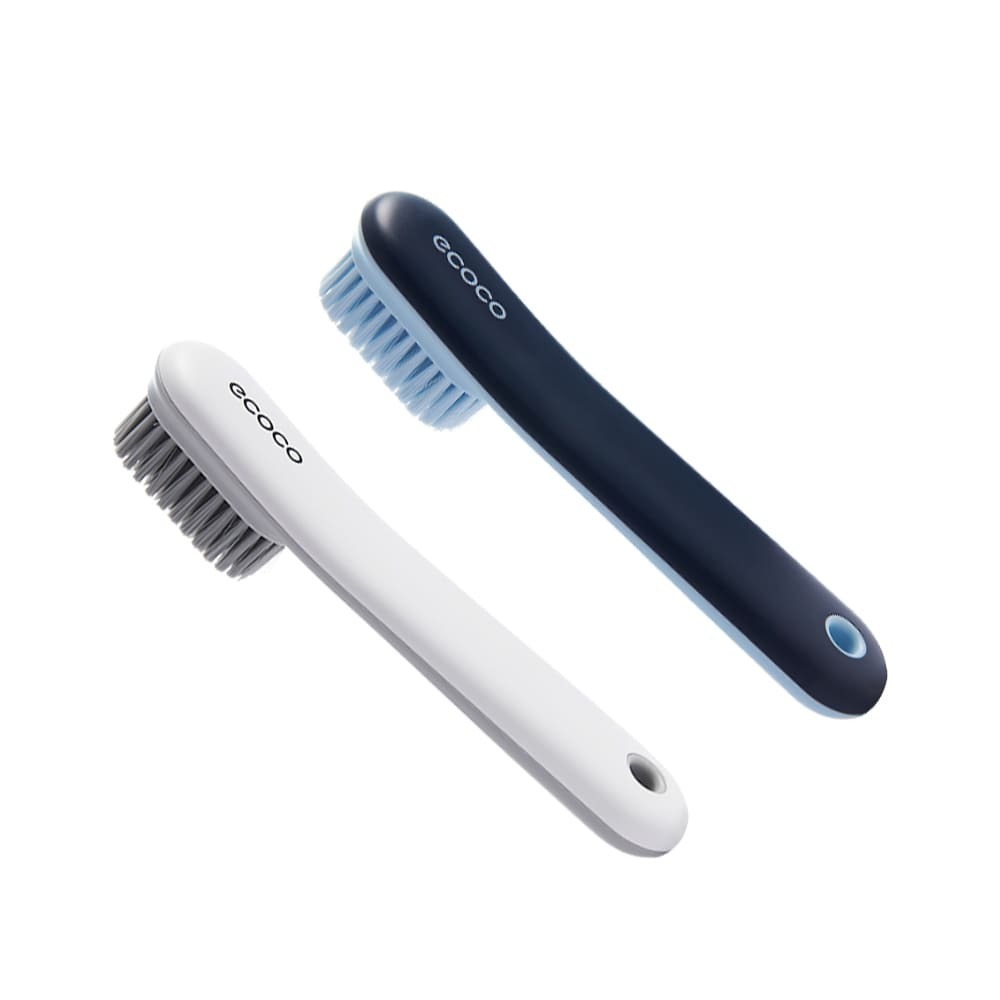 ecoco 意可可 多功能萬用清潔刷 長款 白色 清潔刷 洗衣刷 角落刷 軟毛刷 鞋刷 刷具 去污刷 長柄刷 刷子-細節圖2